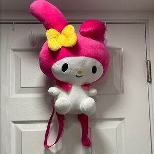 My Melody Plush Backpack - Pink and White